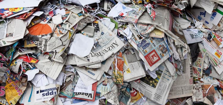 paper waste pile